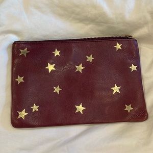 Leather star clutch/pouch/wallet